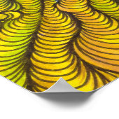 Psychedelisches Gelb Organische Illusion Maximalis Poster (Ecke)