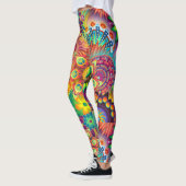 Psychedelisches geometrisches Mandala-Muster  Leggings (Links)