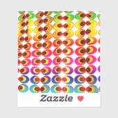 Psychedelisches Gewebe Aufkleber (Blatt)