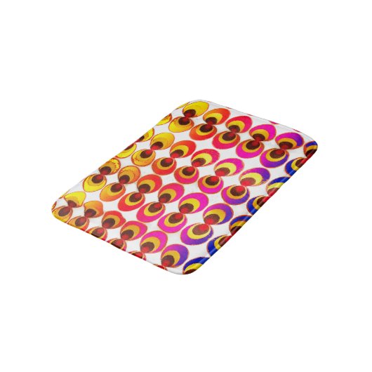 Psychedelisches Gewebe Badematte (Schrägansicht)