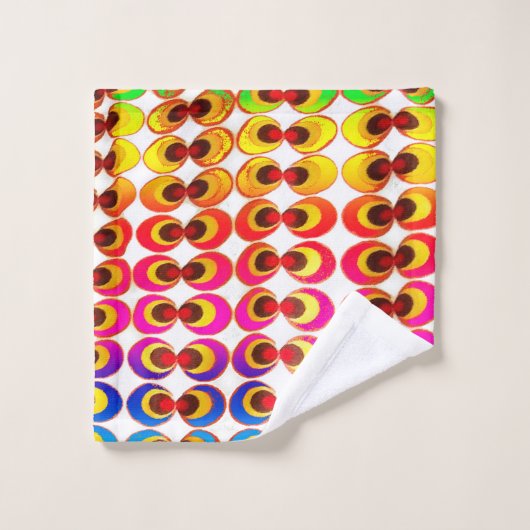 Psychedelisches Gewebe Badhandtuch Set (Waschlappen)