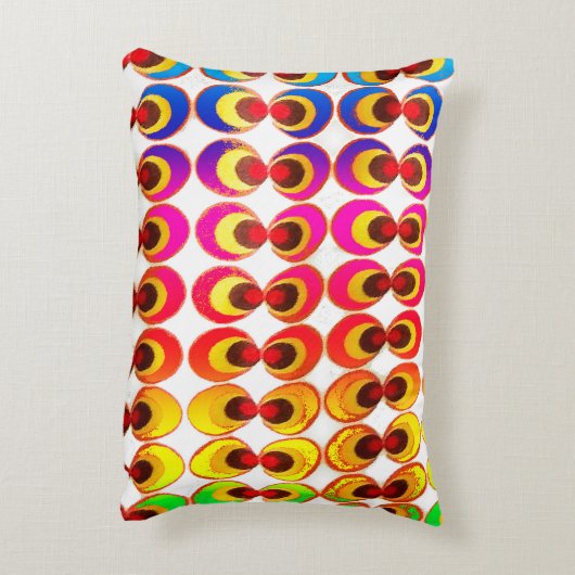 Psychedelisches Gewebe Dekokissen (Rückseite(Vertikal))