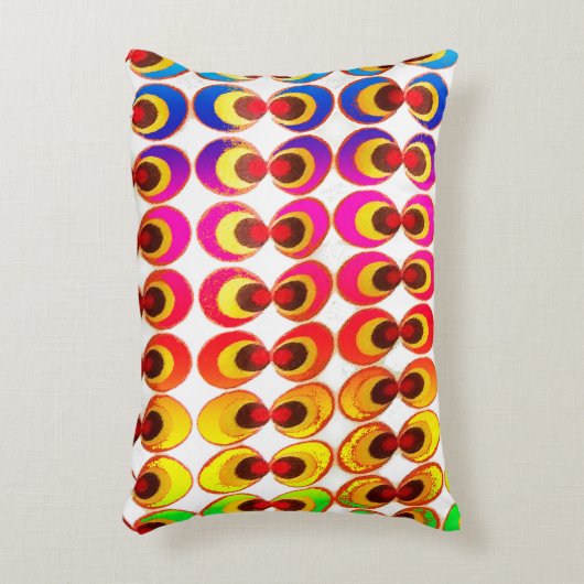 Psychedelisches Gewebe Dekokissen (Vorderseite(Vertikal))