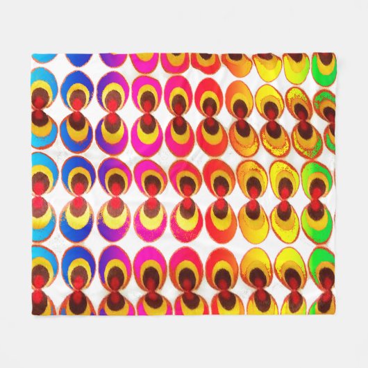 Psychedelisches Gewebe Fleecedecke (Vorderseite (Horizontal))