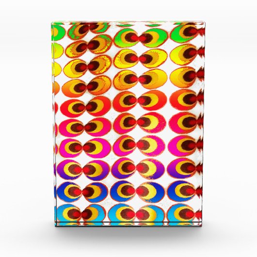 Psychedelisches Gewebe Fotoblock (Vorderseite)