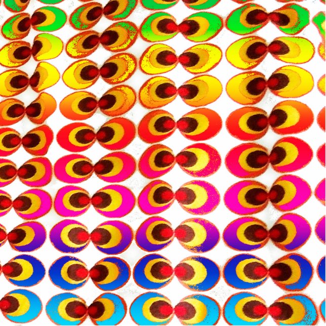 Psychedelisches Gewebe Fotoskulptur Ornament (Vorne)