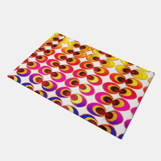 Psychedelisches Gewebe Fußmatte (Schrägansicht)