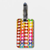 Psychedelisches Gewebe Gepäckanhänger (Rückseite vertikal)