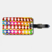 Psychedelisches Gewebe Gepäckanhänger (Rückseite horizontal)