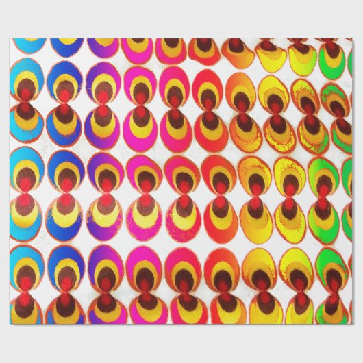 Psychedelisches Gewebe Geschenkpapier (Flach)