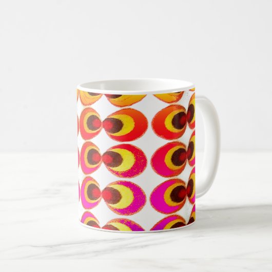 Psychedelisches Gewebe Kaffeetasse (VorderseiteRechts)