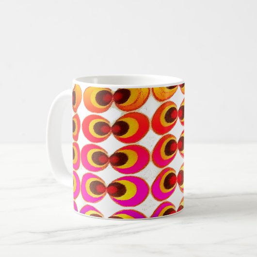 Psychedelisches Gewebe Kaffeetasse (Vorderseite Links)