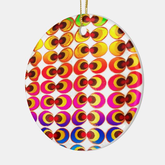 Psychedelisches Gewebe Keramik Ornament (Links)