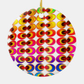 Psychedelisches Gewebe Keramik Ornament (Hinten)