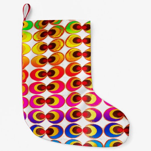 Psychedelisches Gewebe Kleiner Weihnachtsstrumpf (Vorderseite)