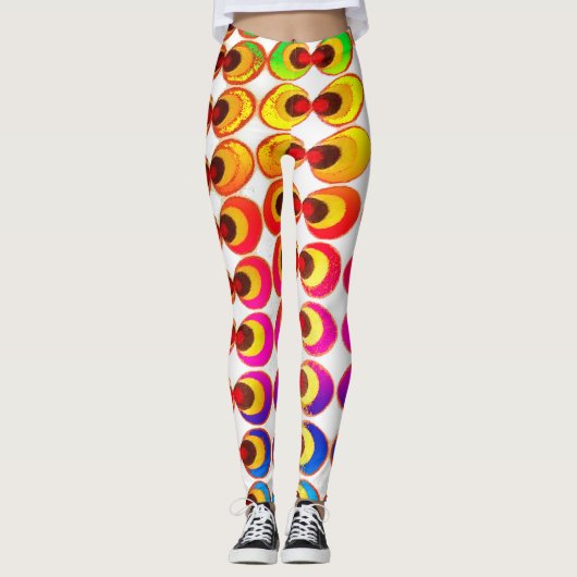 Psychedelisches Gewebe Leggings (Vorderseite)