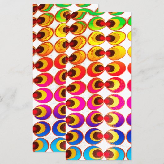 Psychedelisches Gewebe Menükarte (Vorne/Hinten)