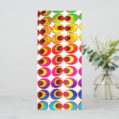 Psychedelisches Gewebe Menükarte (Stehend Vorderseite)