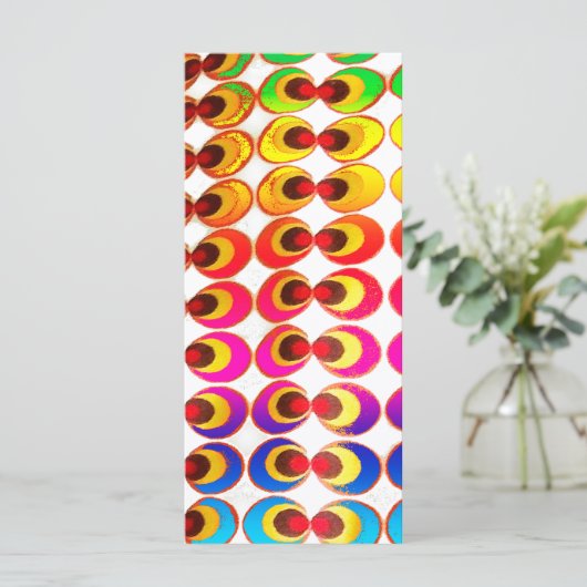 Psychedelisches Gewebe Menükarte (Stehend Vorderseite)