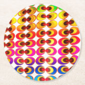 Psychedelisches Gewebe Runder Pappuntersetzer (Vorderseite)