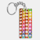 Psychedelisches Gewebe Schlüsselanhänger (Vorderseite links)