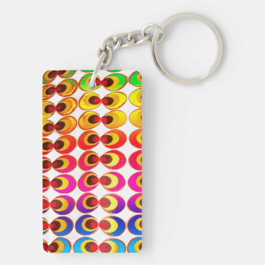 Psychedelisches Gewebe Schlüsselanhänger (Rückseite)
