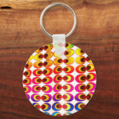 Psychedelisches Gewebe Schlüsselanhänger (Vorderseite)