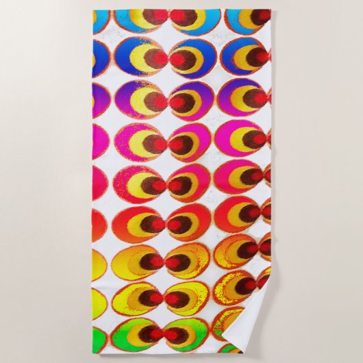 Psychedelisches Gewebe Strandtuch (Vorderseite)