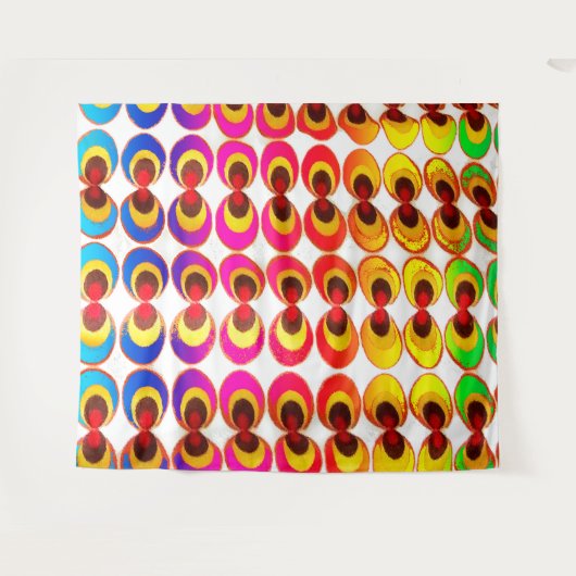 Psychedelisches Gewebe Wandteppich (Vorderseite (Horizontal))