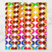 Psychedelisches Gewebe Weinetikett (Einzelnes Label)