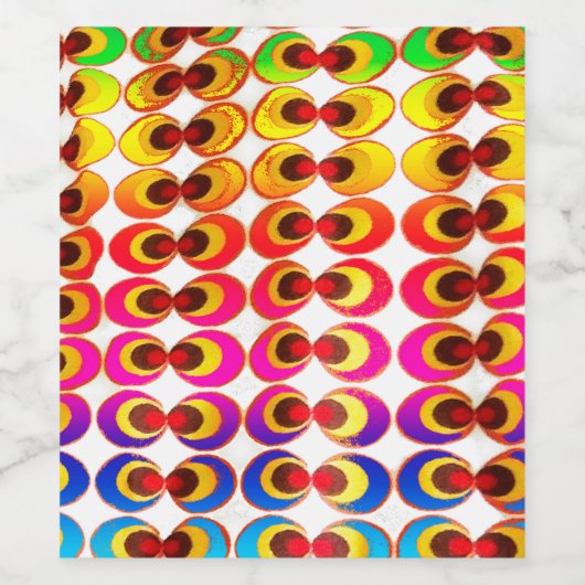 Psychedelisches Gewebe Weinetikett (Einzelnes Label)