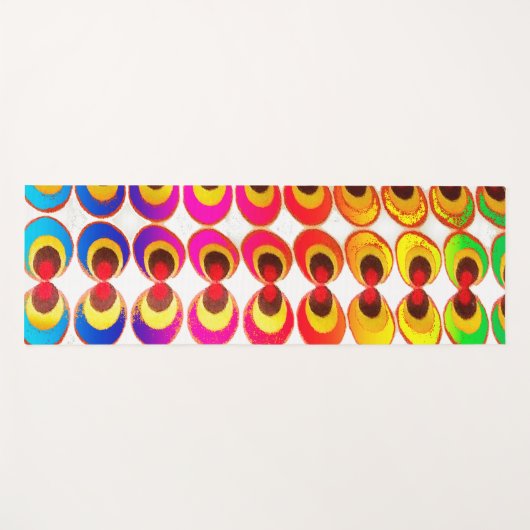 Psychedelisches Gewebe Yogamatte (Vorderseite (Horizontal))