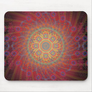 Psychedelisches gewundenes Fraktal Design: Mousepad