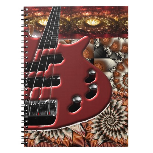 Psychedelisches Gitarren-Notizbuch Notizblock (Vorderseite)