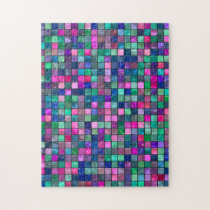 Psychedelisches Glas-Tile-Puzzle Puzzle