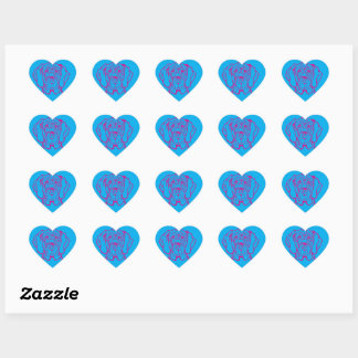 psychedelisches Great Dane-Logo Herz-Aufkleber