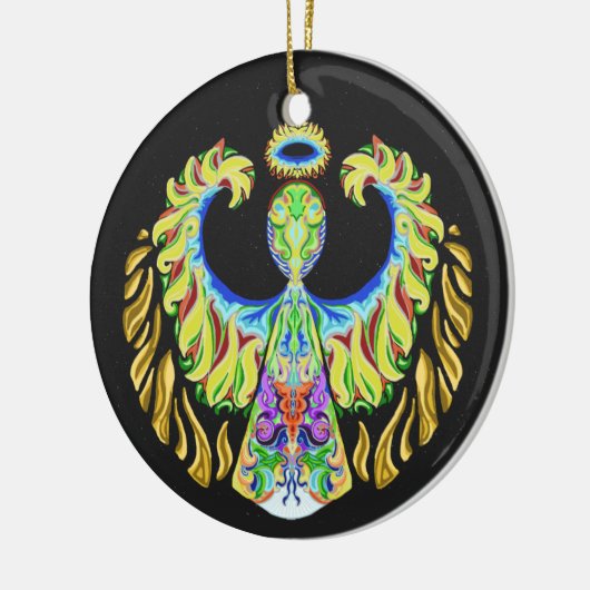 Psychedelisches grelles ~Christmas~Ornament Keramik Ornament (Links)