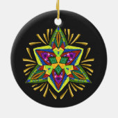 Psychedelisches grelles ~Christmas~Ornament Keramik Ornament (Hinten)