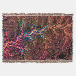 Psychedelisches Groovy Trippy Funky Colorful Frakt Decke