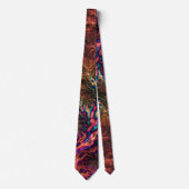 Psychedelisches Groovy Trippy Funky Colorful Frakt Krawatte (Vorderseite)