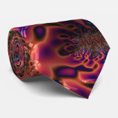 Psychedelisches Groovy Trippy Funky Colorful Frakt Krawatte (Gerollt)