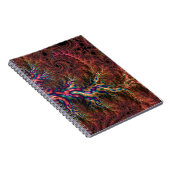 Psychedelisches Groovy Trippy Funky Colorful Frakt Notizblock (Rechte Seite)