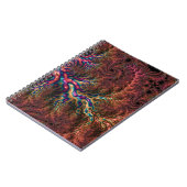 Psychedelisches Groovy Trippy Funky Colorful Frakt Notizblock (Linke Seite)