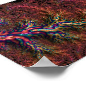 Psychedelisches Groovy Trippy Funky Colorful Frakt Poster (Ecke)