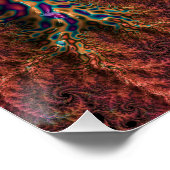 Psychedelisches Groovy Trippy Funky Colorful Frakt Poster (Ecke)