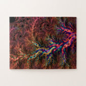 Psychedelisches Groovy Trippy Funky Colorful Frakt Puzzle (Horizontal)