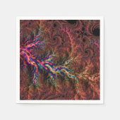 Psychedelisches Groovy Trippy Funky Colorful Frakt Serviette (Vorderseite)