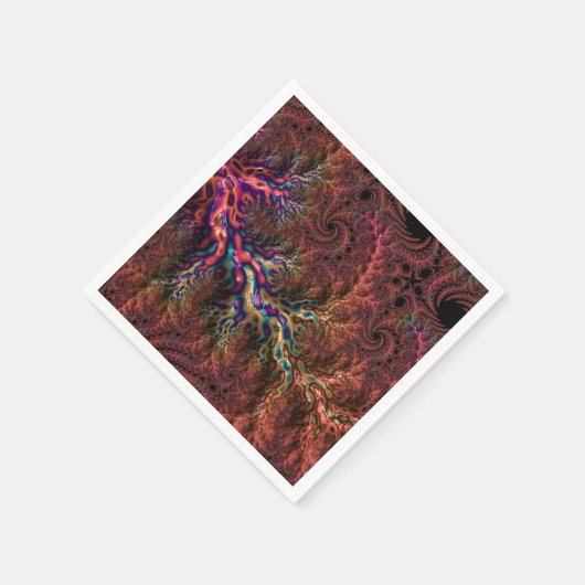 Psychedelisches Groovy Trippy Funky Colorful Frakt Serviette (Ecke)