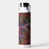 Psychedelisches Groovy Trippy Funky Colorful Frakt Trinkflasche (Vorne)