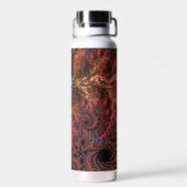 Psychedelisches Groovy Trippy Funky Colorful Frakt Trinkflasche (Rückseite)